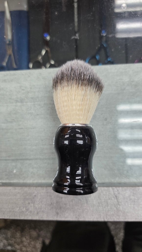 Shaving Brush, White Bristle, Black Handle